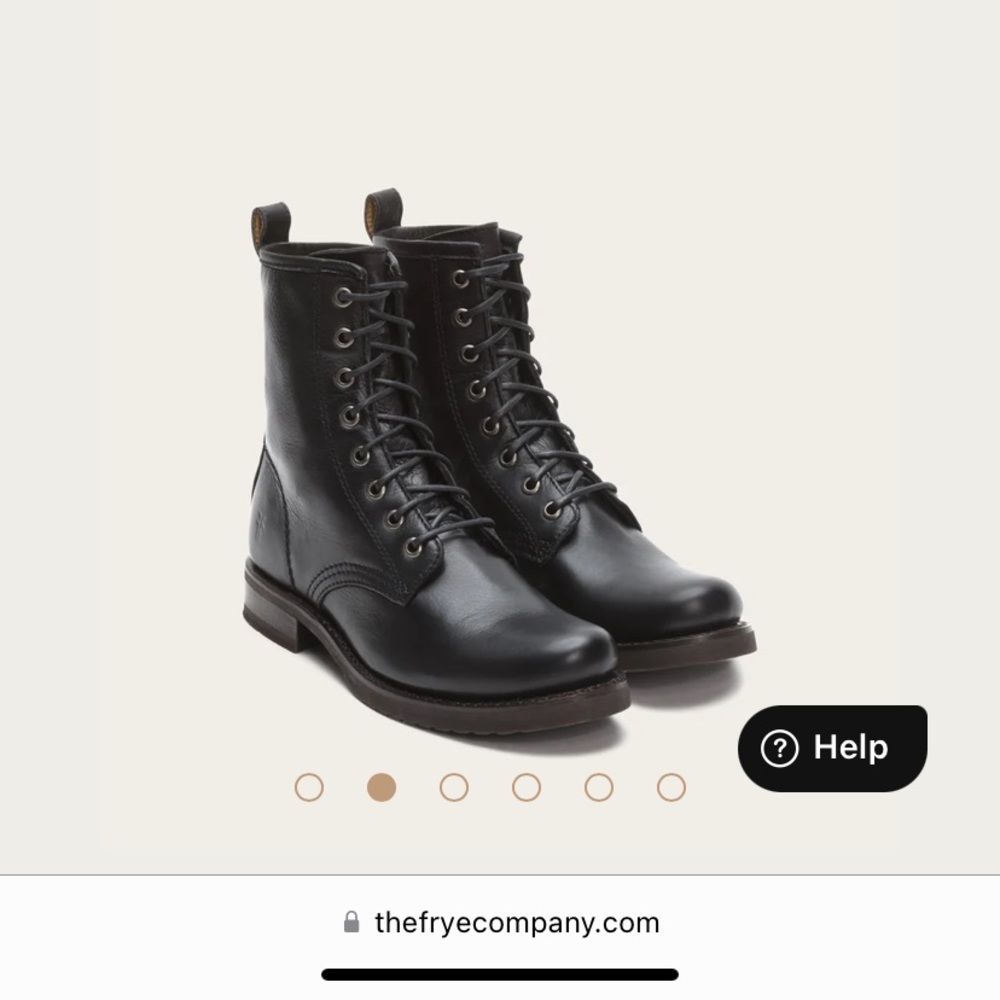 Frye Veronica combat boots in black, size 8.5, great condition